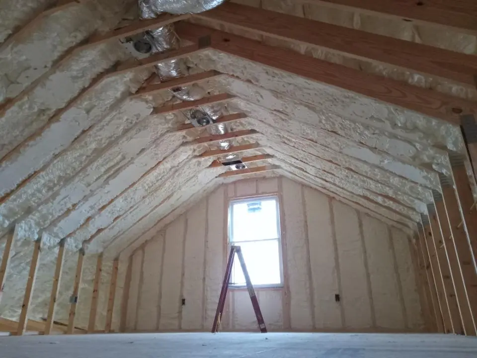 Spray foam roofing application for Crawl Space Insulation project in Rolling Meadows